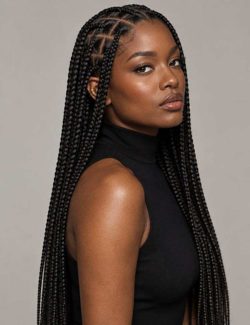 Editorial inspiration for Knotless Braids